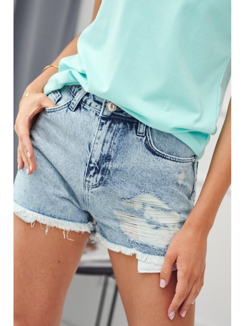 Denim shorts with holes 30073 - Online store - Boutique